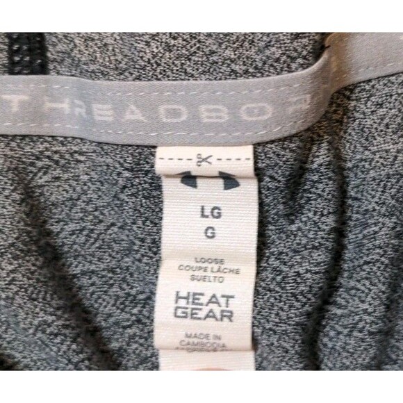 UNDER ARMOUR THREADBORNE LOOSE HEATGEAR WOMENS LS HEATHER GREY HOODED PULLOVER L - Picture 4 of 6